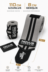 Novus Corpus Hammer gri ve siyah dirsek sargısı ölçüleri ve ürün detayları
